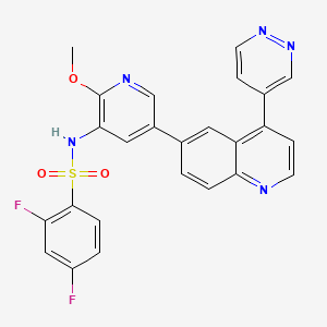 molecular formula C25H17F2N5O3S B1684000 Omipalisib CAS No. 1086062-66-9