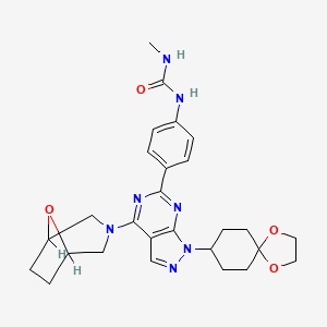 N-[4-[1-(1,4-Dioxaspiro[4.5]dec-8-yl)-4-(8-oxa-3-azabicyclo[3.2.1]oct-3-yl)-1H-pyrazolo[3,4-d]pyrimidin-6-yl]phenyl]-N'-methylurea