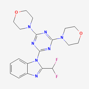 molecular formula C19H21F2N7O2 B1684013 ZSTK474 CAS No. 475110-96-4