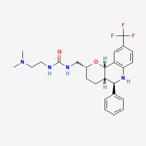 1-(2-(dimethylamino)ethyl)-3-(((2R,4aS,5R,10bS)-5-phenyl-9-(trifluoromethyl)-3,4,4a,5,6,10b-hexahydro-2H-pyrano[3,2-c]quinolin-2-yl)methyl)urea