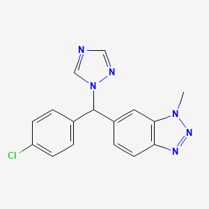 molecular formula C16H13ClN6 B1684037 (Rac)-Vorozole CAS No. 118949-22-7