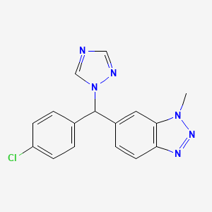 molecular formula C16H13ClN6 B1684037 Vorozole CAS No. 118949-22-7