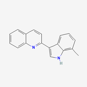 molecular formula C18H14N2 B1684039 2-(7-methyl-1H-indol-3-yl)quinoline CAS No. 218464-59-6