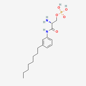 molecular formula C17H29N2O5P B1684042 (R)-2-氨基-3-((3-辛基苯基)氨基)-3-氧丙基二氢磷酸 CAS No. 449173-19-7