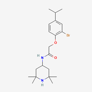 B1684051 2-(2-bromo-4-isopropylphenoxy)-N-(2,2,6,6-tetramethylpiperidin-4-yl)acetamide CAS No. 755002-90-5
