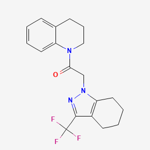 molecular formula C19H20F3N3O B1684059 1-(3,4-dihydro-2H-quinolin-1-yl)-2-[3-(trifluoromethyl)-4,5,6,7-tetrahydroindazol-1-yl]ethanone CAS No. 332943-64-3