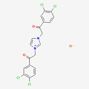 molecular formula C19H13BrCl4N2O2 B1684064 1,3-Bis-[2-(3,4-dichloro-phenyl)-2-oxo-ethyl]-3h-imidazol-1-ium bromide CAS No. 1037732-88-9