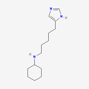molecular formula C14H25N3 B1684067 N-(5-(1H-Imidazol-5-yl)pentyl)cyclohexanamine 