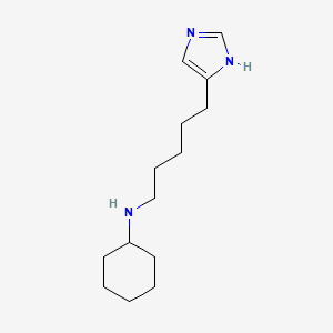 molecular formula C14H25N3 B1684067 N-[5-(3H-imidazol-4-yl)pentyl]cyclohexanamine CAS No. 397248-40-7