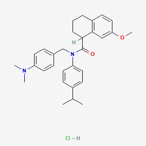 molecular formula C30H37ClN2O2 B1684079 C5a Receptor Antagonist, W-54011 CAS No. 405098-33-1