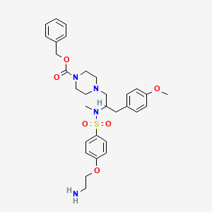 p-(2-Aminoethyloxy)-N-(2-(4-benzyloxycarbonylpiperazinyl)-1-(p-methoxybenzyl)ethyl)-N-methylbenzenesulfonamide dihydrochloride