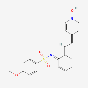 molecular formula C20H18N2O4S B1684099 (E)-4-(2-(2-(N-((p-Methoxyphenyl)sulfonyl)amino)phenyl)ethenyl)pyridine 1-oxide CAS No. 173529-10-7