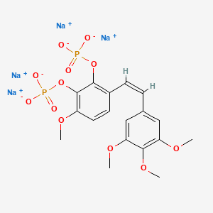 molecular formula C18H18Na4O12P2 B1684103 Combretastatin A-1 phosphate CAS No. 288847-34-7