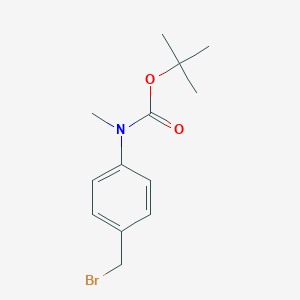molecular formula C13H18BrNO2 B168411 叔丁基（4-（溴甲基）苯基）（甲基）氨基甲酸酯 CAS No. 168830-93-1