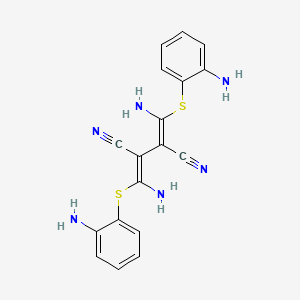 molecular formula C18H16N6S2 B1684115 1,4-二氨基-2,3-二氰基-1,4-双(邻氨基苯基巯基)丁二烯 CAS No. 109511-58-2