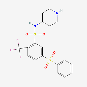 molecular formula C18H19F3N2O4S2 B1684121 WAY 316606 CAS No. 915759-45-4