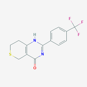 molecular formula C14H11F3N2OS B1684123 3,5,7,8-Tetrahydro-2-[4-(trifluoromethyl)phenyl]-4H-thiopyrano[4,3-d]pyrimidin-4-one CAS No. 284028-89-3