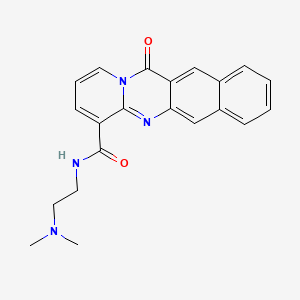 molecular formula C21H22N4O2 B1684125 N-(2-(Dimethylamino)ethyl)-12-oxo-12H-benzo[g]pyrido[2,1-b]quinazoline-4-carboxamide CAS No. 896705-16-1