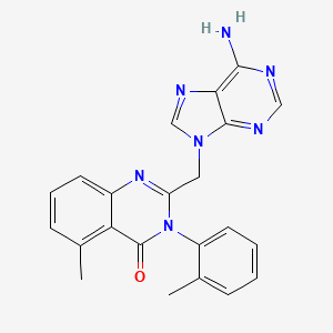 B1684127 2-((6-amino-9H-purin-9-yl)methyl)-5-methyl-3-o-tolylquinazolin-4(3H)-one CAS No. 371242-69-2