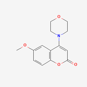 molecular formula C14H15NO4 B1684132 6-methoxy-4-morpholino-2H-chromen-2-one CAS No. 79105-88-7