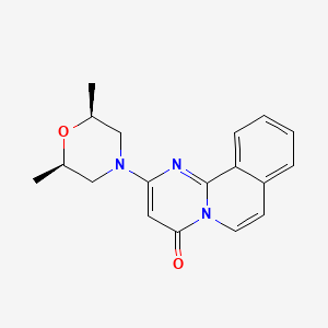 molecular formula C18H19N3O2 B1684133 2-((2S,6R)-2,6-Dimethyl-morpholin-4-yl)-pyrimido[2,1-a]isoquinolin-4-one CAS No. 503465-21-2