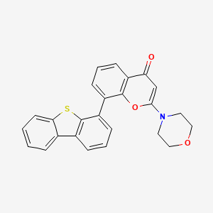 molecular formula C25H19NO3S B1684135 8-(4-二苯并噻吩基)-2-(4-吗啉基)-4H-1-苯并吡喃-4-酮 CAS No. 503468-95-9