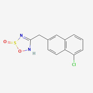 molecular formula C12H9ClN2O2S B1684154 4-((5-Chloronaphthalen-2-yl)methyl)-3H-1,2,3,5-oxathiadiazole 2-oxide CAS No. 127810-07-5