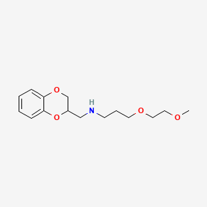 molecular formula C15H24ClNO4 B1684157 N-(2,3-dihydro-1,4-benzodioxin-3-ylmethyl)-3-(2-methoxyethoxy)propan-1-amine CAS No. 2321-20-2