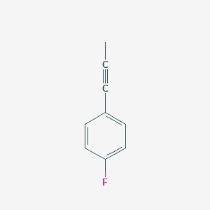 molecular formula C9H7F B168416 1-FLUORO-4-(1-PROPYN-1-YL)-BENZENE CAS No. 18826-59-0