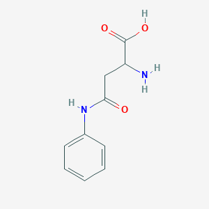 molecular formula C10H12N2O3 B168417 2-Amino-4-anilino-4-oxobutanoic acid CAS No. 1220953-95-6