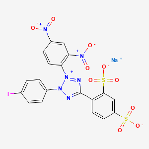 molecular formula C19H10IN6NaO10S2 B1684173 4-[3-(4-Iodophenyl)-2-(2,4-dinitrophenyl)-2H-5-tetrazolio]-1,3-benzenedisulfonate sodium salt CAS No. 515111-36-1