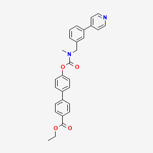 molecular formula C29H26N2O4 B1684178 Ethyl 4'-((methyl(3-(pyridin-4-yl)benzyl)carbamoyl)oxy)-[1,1'-biphenyl]-4-carboxylate CAS No. 947669-86-5