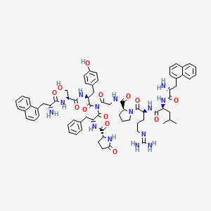 molecular formula C71H86N14O13 B1684183 GNRH, pglu(1)-phe(2)-3-(1-naphthyl)ala(3,6)- CAS No. 78255-70-6