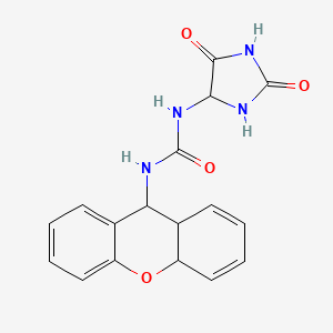 B1684196 1-(9,9a-Dihydro-4ah-xanthen-9-yl)-3-(2,5-dioxoimidazolidin-4-yl)urea CAS No. 87980-02-7