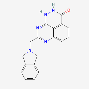 molecular formula C18H15N5O B1684205 3H-Pyridazino[3,4,5-de]quinazolin-3-one, 8-[(1,3-dihydro-2H-isoindol-2-yl)methyl]-1,2-dihydro- CAS No. 1140964-99-3
