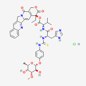molecular formula C45H50ClN7O11S B1684220 Afeletecan hydrochloride CAS No. 215604-74-3