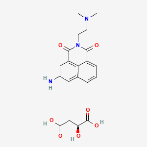 molecular formula C20H23N3O7 B1684222 Amonafide L-malate CAS No. 618863-54-0