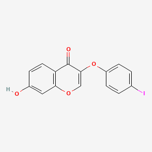 molecular formula C15H9IO4 B1684232 7-羟基-3-(4-碘苯氧基)-4H-色满-4-酮 CAS No. 196928-50-4
