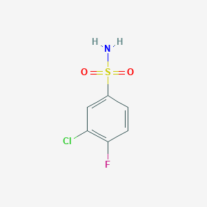 molecular formula C6H5ClFNO2S B168425 3-Chloro-4-fluorobenzenesulfonamide CAS No. 146533-46-2