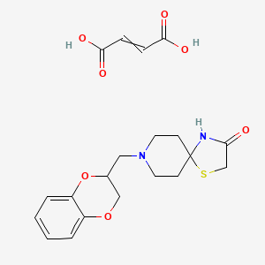B1684254 But-2-enedioic acid;8-(2,3-dihydro-1,4-benzodioxin-3-ylmethyl)-1-thia-4,8-diazaspiro[4.5]decan-3-one CAS No. 24868-62-0