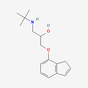 molecular formula C16H23NO2 B1684256 1-(Tert-butylamino)-3-(1h-inden-7-yloxy)propan-2-ol CAS No. 40419-44-1
