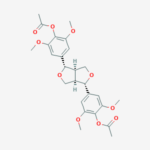 molecular formula C26H30O10 B168426 乙酰化合欢树脂酚 CAS No. 1990-77-8
