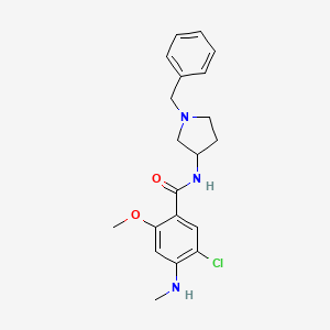 molecular formula C20H24ClN3O2 B1684268 N-(1-Benzyl-3-pyrrolidinyl)-5-chloro-2-methoxy-4-methylaminobenzamide CAS No. 73328-60-6