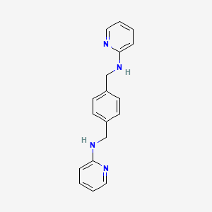 B1684306 N-[[4-[(pyridin-2-ylamino)methyl]phenyl]methyl]pyridin-2-amine CAS No. 55778-02-4