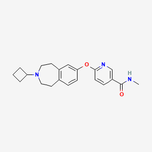 molecular formula C21H25N3O2 B1684317 6-((3-Cyclobutyl-2,3,4,5-tetrahydro-1H-3-benzazepin-7-yl)oxy)-N-methyl-3-pyridinecarboxamide CAS No. 720690-73-3