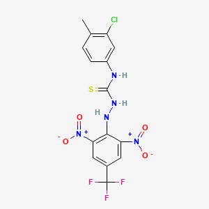 molecular formula C15H11ClF3N5O4S B1684325 Kobe0065 CAS No. 436133-68-5