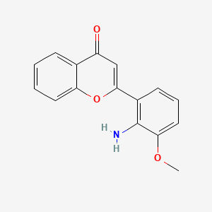 molecular formula C16H13NO3 B1684327 2-(2-Amino-3-methoxyphenyl)-4H-1-benzopyran-4-one CAS No. 167869-21-8