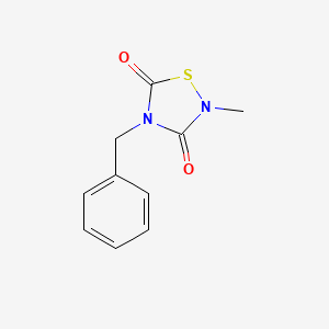 molecular formula C10H10N2O2S B1684334 4-Benzyl-2-methyl-1,2,4-thiadiazolidine-3,5-dione CAS No. 327036-89-5