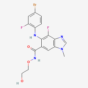 molecular formula C17H15BrF2N4O3 B1684341 比尼替尼 CAS No. 606143-89-9