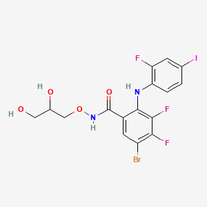 molecular formula C16H13BrF3IN2O4 B1684345 Pd318088 CAS No. 391210-00-7